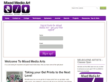 Tablet Screenshot of mixedmediaart.net